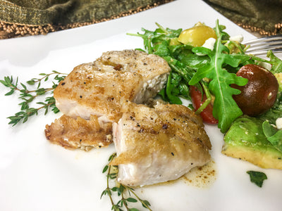 Seared Grouper with Lemon-Thyme Butter Sauce
