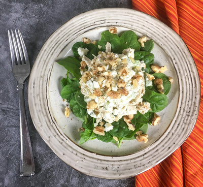 Keto Chicken Salad with Blue Cheese& Walnuts