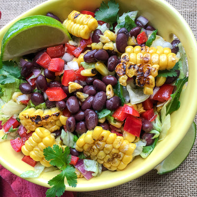 Mexican Chopped Salad with Creamy Avocado Dressing