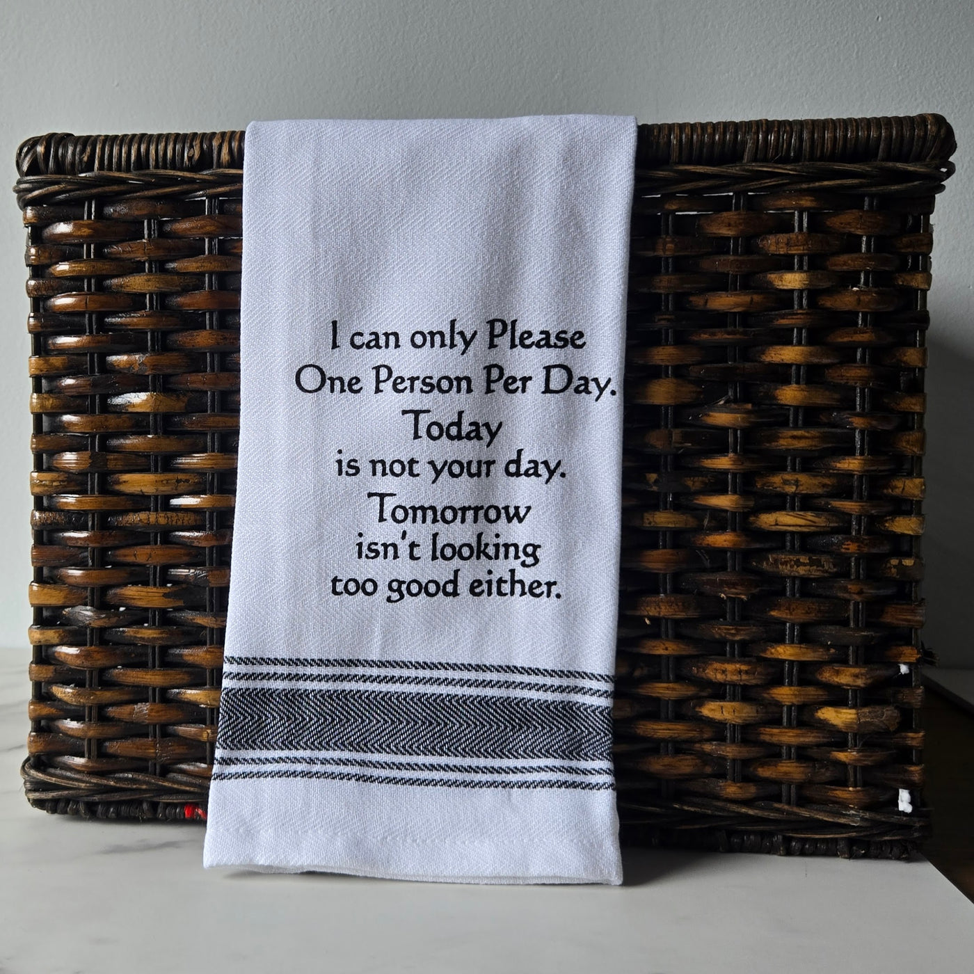 Funny Tea Towels -Black and White-- Assorted Saying