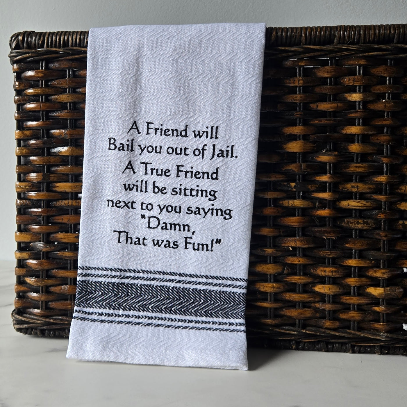 Funny Tea Towels -Black and White-- Assorted Saying