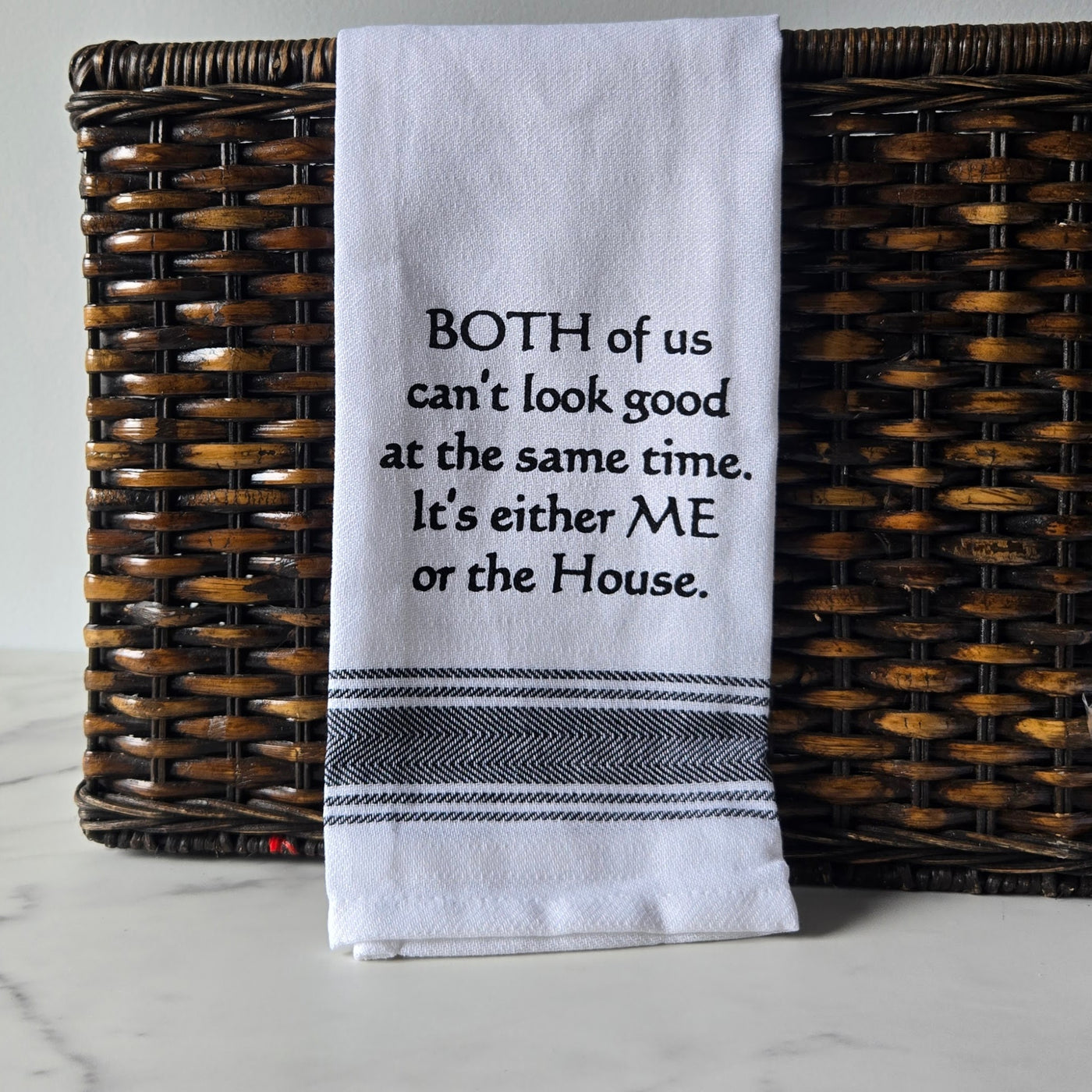 Funny Tea Towels -Black and White-- Assorted Saying