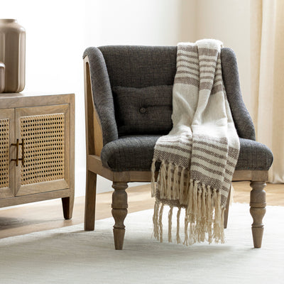 Chamonix Fringe Throw Cream