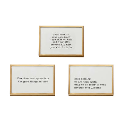 Frame with Easel and Saying, 3 Styles