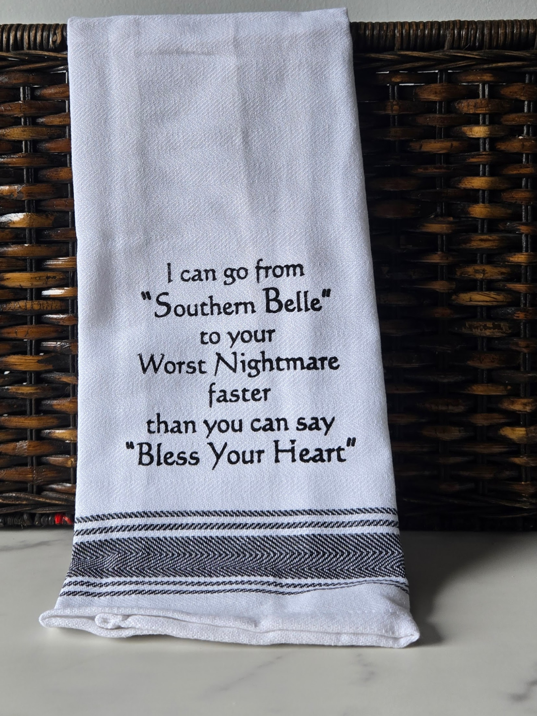 Funny Tea Towels -Black and White-- Assorted Saying