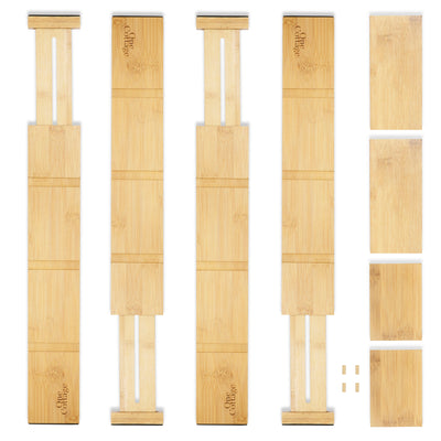 JANUARY DEAL: Adjustable Bamboo Drawer Dividers for Deep Drawers