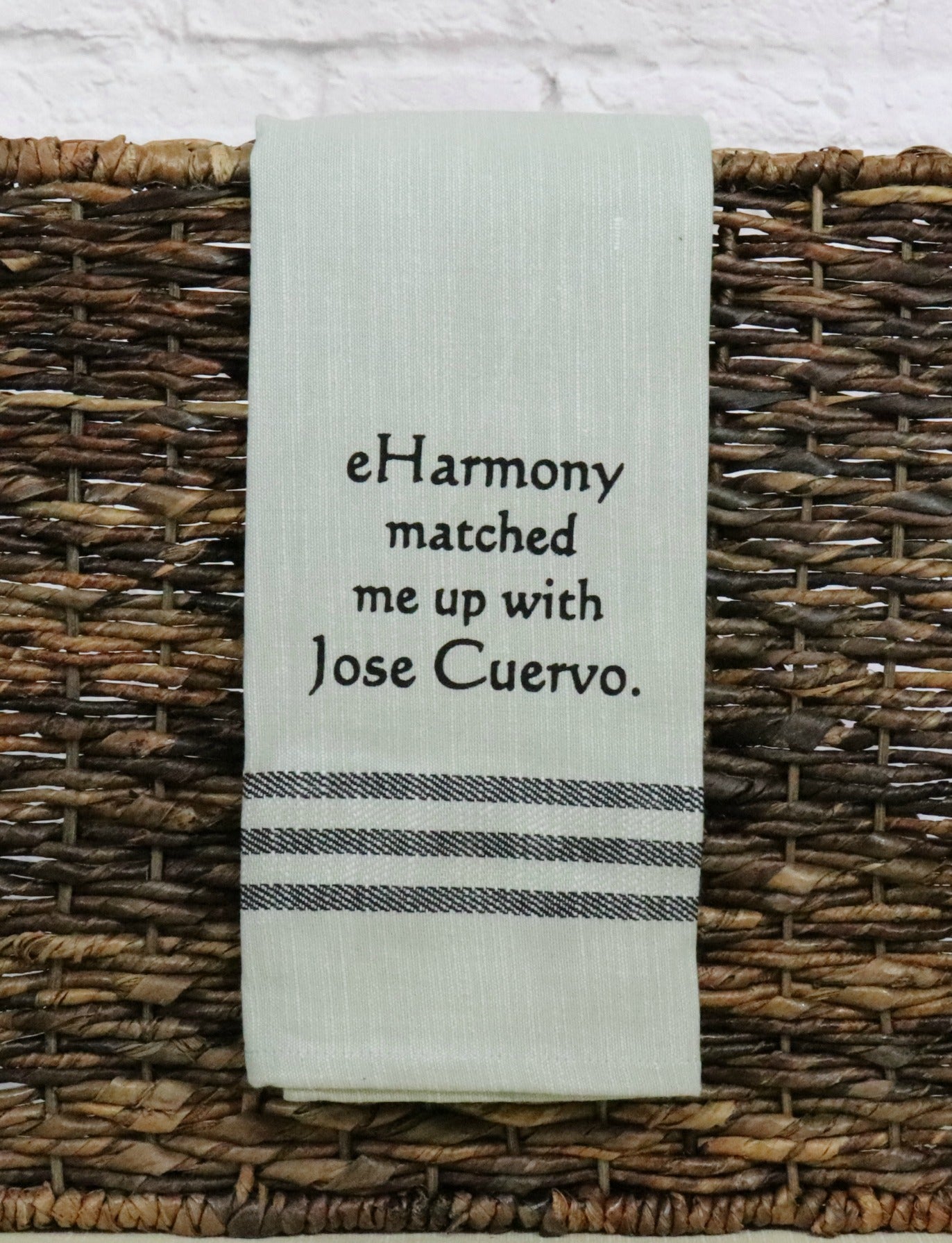 e-Harmony and Jose Cuervo Tea Towel
