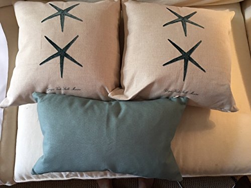 Beach Themed Pillow Covers-Starfish Theme Set of 3