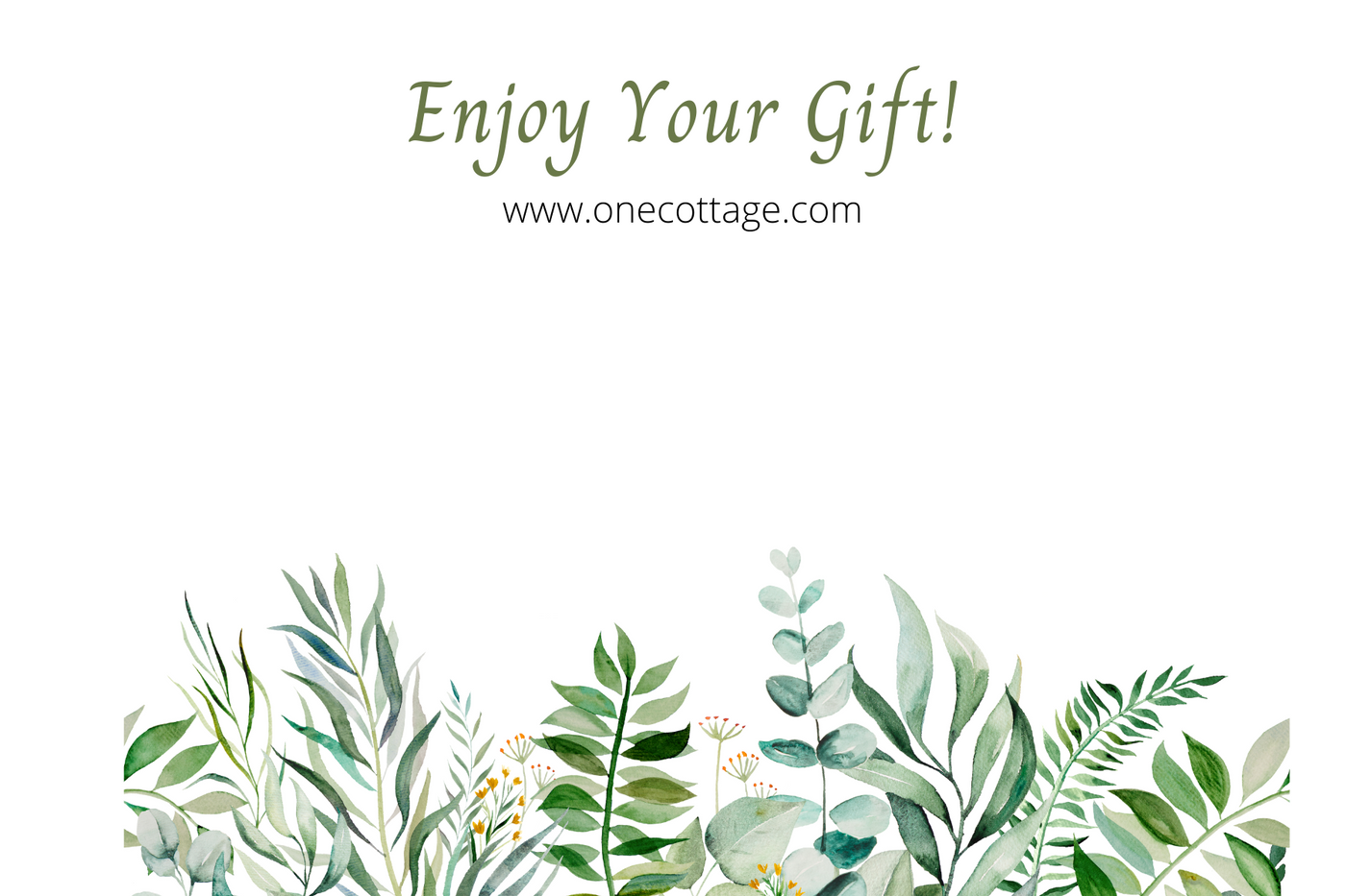 Green Gift Note
