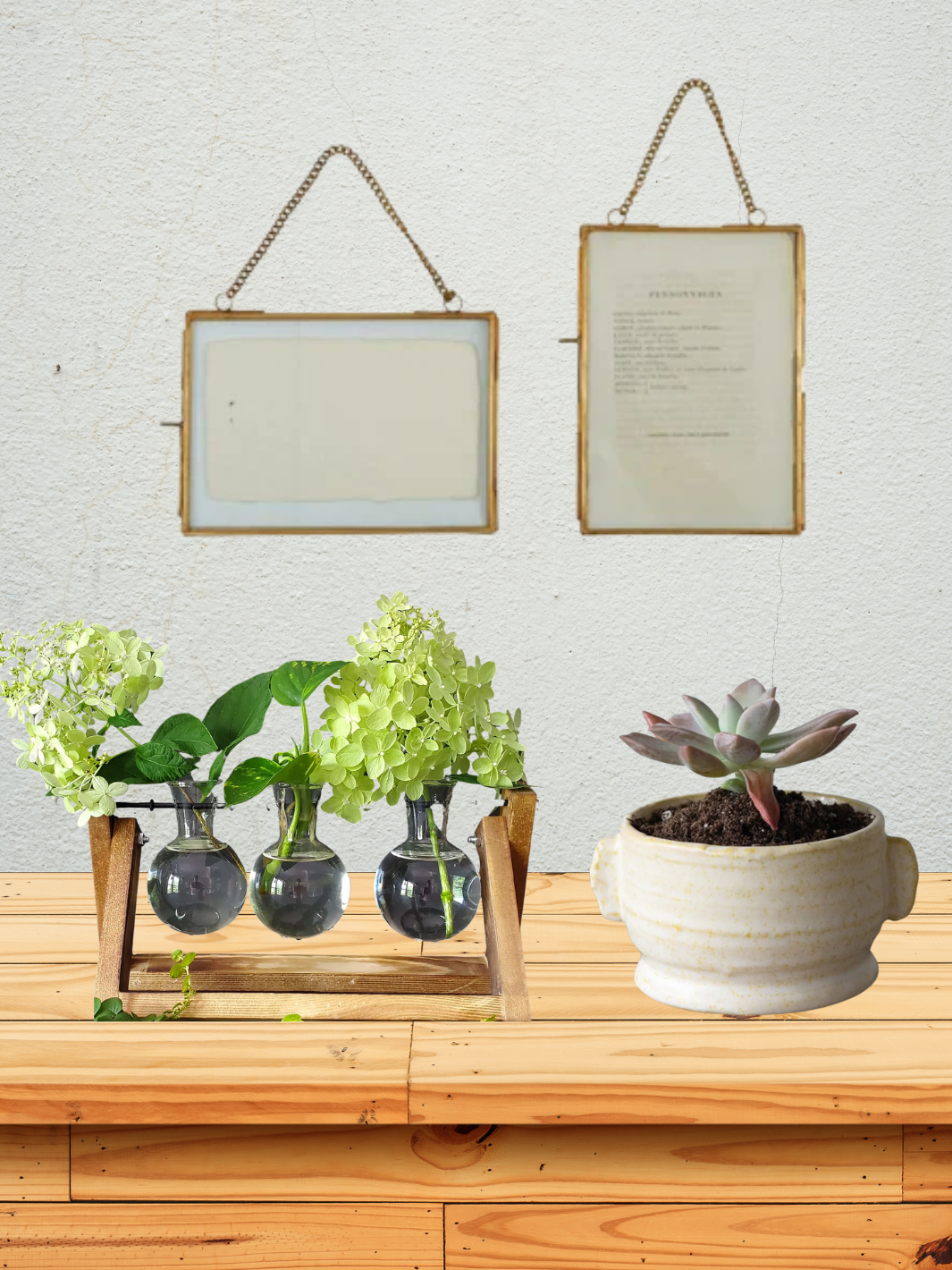 Photo Frame & Desktop Vase Set