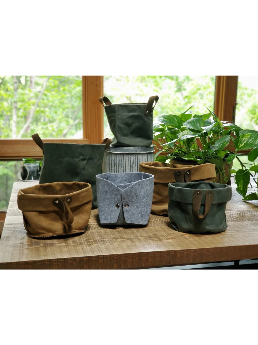 waxed canvas pots
